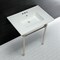Fauceture KVPB31227W46 Dreyfuss 31" Console Sink W/SS Leg (4", 3 Hole), Wht/Nickel KVPB31227W46 - alternate 3